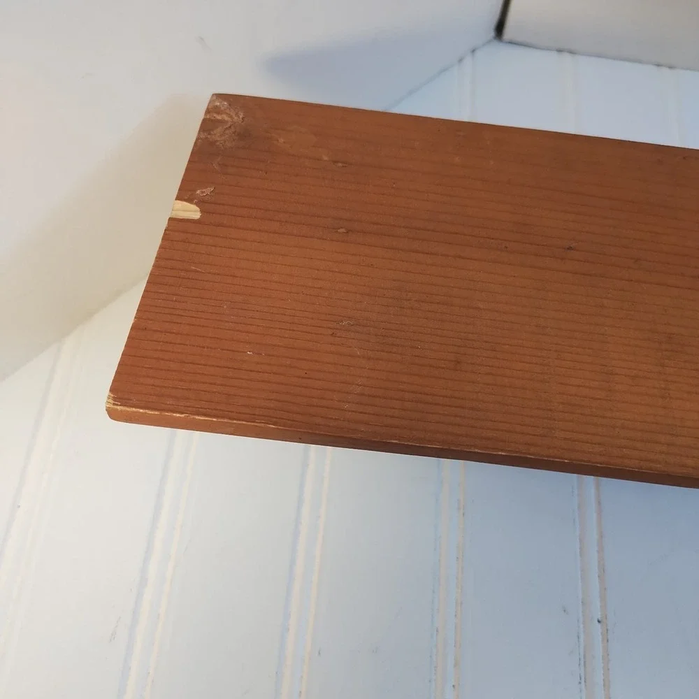 Solid Wood Wall Shelf With 3 Hooks 30